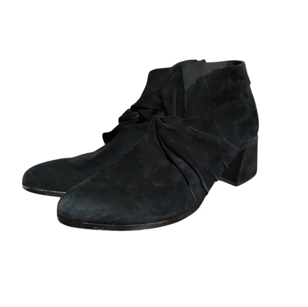 Eileen Fisher Black Suede Ankle Boots